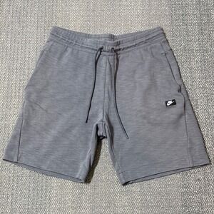 Nike Sportswear Optic Double Knit Sweat‎ Shorts Gray Mens XL Athleisure Gym